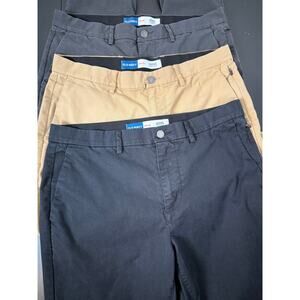 3 pairs of Men’s Old Navy 34x30 Ultimate Tech Slim - black, tan, and gray